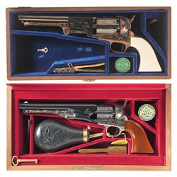 Two Cased Colt Second Generation Black Powder Revolvers with Accessories -A) Colt Third Model Dragoo