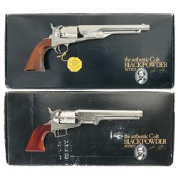 Collector's Lot of Two Boxed Stainless Steel Colt Second Generation Percussion Revolvers -A) Colt 18