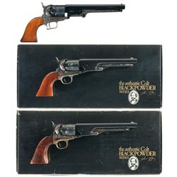 Collector's Lot of Three Boxed Colt Black Powder Series Percussion Revolvers -A) Colt Model 1851 Nav