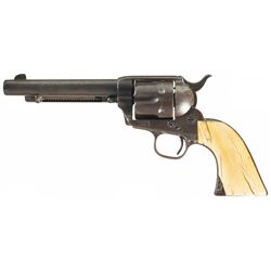 Black Powder Colt Single Action Army Revolver with Ivory Grip and Factory Letter