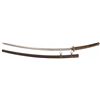 Image 1 : Massive and Impressive Odachi-Length Japanese Sword with Shin Gunto-Pattern Mounting Bearing the Mon