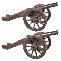 Attractive Pair of Brass Cannons, "El Rayo" and "El Tigre", Attributed to Spanish Holdings in the Ph