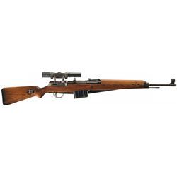 Scarce World War II "bcd" Code Gustloff-Werke G43 Semi-Automatic Sniper Rifle with German ZF4 Sniper