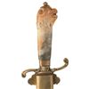 Image 2 : Highly Attractive Gold Accented Royal Quality German Hunting Sword with Carved Jaedite Hilt and Bull