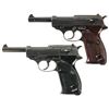 Image 1 : Collector's Lot of Two German P38 Semi-Automatic Pistols -A) Late World War II Walther "ac45" Code P