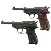 Image 1 : Collector's Lot of Two German P38 Semi-Automatic Pistols -A) World War II Mauser "byf/44" Code P38 S
