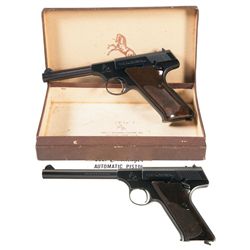 Collector's Lot of Two Challenger Pistols -A) Colt Second Series Challenger Semi-Automatic Pistol wi