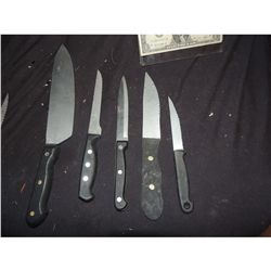 THE COLLECTOR LOT OF 5 SCREEN USED HERO & STUNT KNIVES 1 USED BY THE MAN IN HIS LAIR