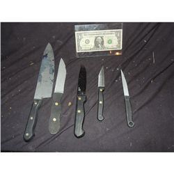 THE COLLECTOR LOT OF 5 SCREEN USED HERO & STUNT KNIVES 4 USED BY THE MAN IN HIS LAIR