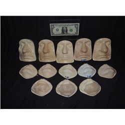 PIRATES OF THE CARIBBEAN DEAD MAN'S CGEST AT WORLD'S END APPLIANCES AND FACE CASTINGS LOT