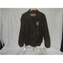 THE LOST WORLD JURASSIC PARK RARE ALL LEATHER CREW JACKET BRAND NEW NEVER WORN