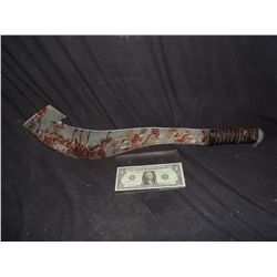 MACHETE JOE HERO BLOODY WEAPON SIGNED BY PAUL CAMPBELL SCREEN USED & MATCHED