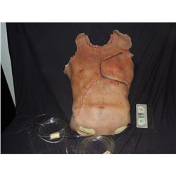 MOCKINGBIRD LANE 1313 HERO HERMAN MUNSTER SCREEN USED SILICONE CHEST FALSE BODY WITH WORKING ZIPPER