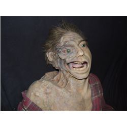 ELECTROCUTED SILICONE BUST WITH ACRYLIC EYES & TEETH AND HAND PUNCHED HAIRS