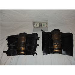 ANCIENT MONGOLIAN FIRE NATION WARRIOR SCREEN USED LEATHER GAUNTLETS 1