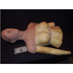 SEVERED HEAD AND TORSO BODY SILICONE ON FIBERGLASS & URETHANE FOAM