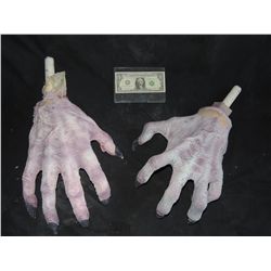 MATCHED PAIR OF ALIEN DEMON MONSTER CREATURE HANDS