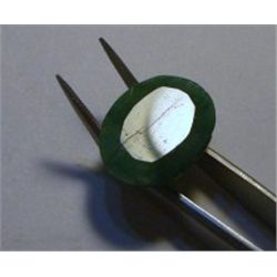 13.80 CARAT *HUGE* EMERALD BEAUTIFUL OVAL CUT & FACETED PRECIOUS GEMSTONE!! GEMSTONE CAME OUT OF SAF