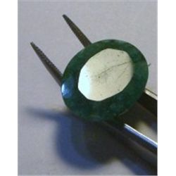 14.20 CARAT *HUGE* EMERALD BEAUTIFUL OVAL CUT & FACETED PRECIOUS GEMSTONE!! GEMSTONE CAME OUT OF SAF