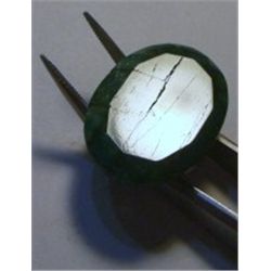 22.15 CARAT *HUGE* EMERALD BEAUTIFUL OVAL CUT & FACETED PRECIOUS GEMSTONE!! GEMSTONE CAME OUT OF SAF