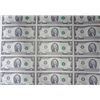 Image 2 : 32 COUNT UNCUT SHEET OF 1995 $2.00 BILLS