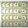 Image 1 : ( 4 ) 4 COUNT SHEETS OF  $2.00 BILLS: 2 ARE 2003, 1 IS 1995 AND ONE IS 1976