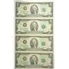 Image 2 : ( 4 ) 4 COUNT SHEETS OF  $2.00 BILLS: 2 ARE 2003, 1 IS 1995 AND ONE IS 1976
