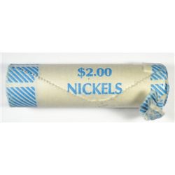 ( 1 ) RARE 1983-D GEM BU NICKEL BANK WRAPPED ROLL ( 40 ) COINS