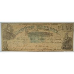 1862 $1 STATE OF MISSISSIPPI NOTE