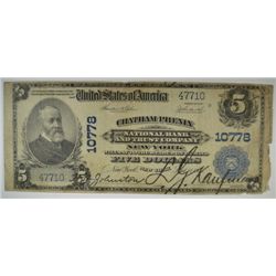 1902 $5 NATIONAL NEW YORK, NY #10778