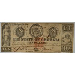 1863 $10 STATE OF GEORGIA NOTE