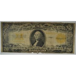 1922 $20 GOLD CERTIFICATE