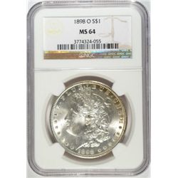 1898-O MORGAN DOLLAR NGC MS64