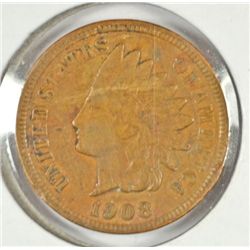 1908-S INDIAN CENT VF DAMAGED