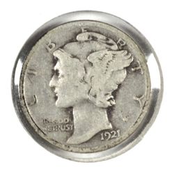 1921 MERCURY DIME GOOD