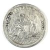 Image 2 : 1861 SEATED LIBERTY QUARTER F/VF CLEANED