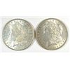 Image 1 : 2 MORGAN DOLLARS AU/BU