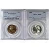 Image 1 : 1955 PCGS MS65 & 1955-D PCGS MS65 WASHINGTON QUARTERS