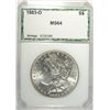 Image 1 : 1883-O MORGAN SILVER DOLLAR, PCI GREEN LABEL MS-64  LOS MS-65