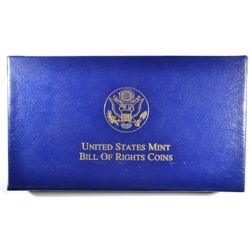 1993 U.S. BILL OF RIGHTS Pf  3 COIN SET,  $5.00 GOLD, SILVER DOLLAR, $.50 CLAD