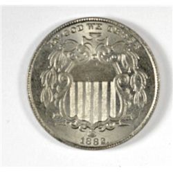 1882  SHIELD NICKEL, MS-66 SUPER GEM,  TAKE A LOOK AT THIS COIN!! SUPER LUSTER
