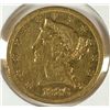 Image 1 : 1886-S $5 GOLD LIBERTY VF