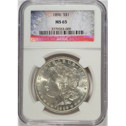 1896 MORGAN DOLLAR NGC MS65