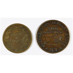 C.W. TOKENS: D.L. WING + CO NY STEPHENSON JEWELRY, NY