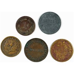 TOKENS: CHARLES MACARRA, CITRON DEPT STORE (2), CAMPBELL LINN DETROIT, 2 1/2