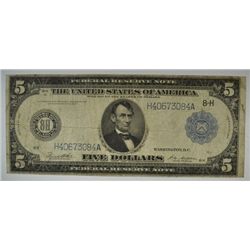 1914 $5 FEDERAL RESERVE NOTE