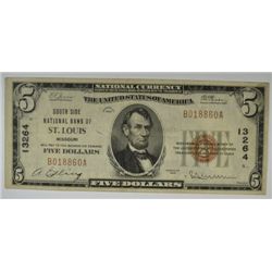 1929 $5 NATIONAL ST. LOUIS, MO #13264