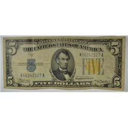 1934 A $5 SILVER CERTIFICATE (NORTH AFRICAN)