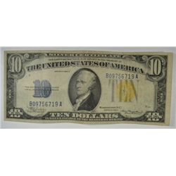 1934 A $10 SILVER CERTIFICATE (NORTH AFRICAN)