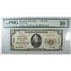 Image 1 : 1929 $20 NATIONAL EDGERTON, WI #7040 PMG 30 EPQ